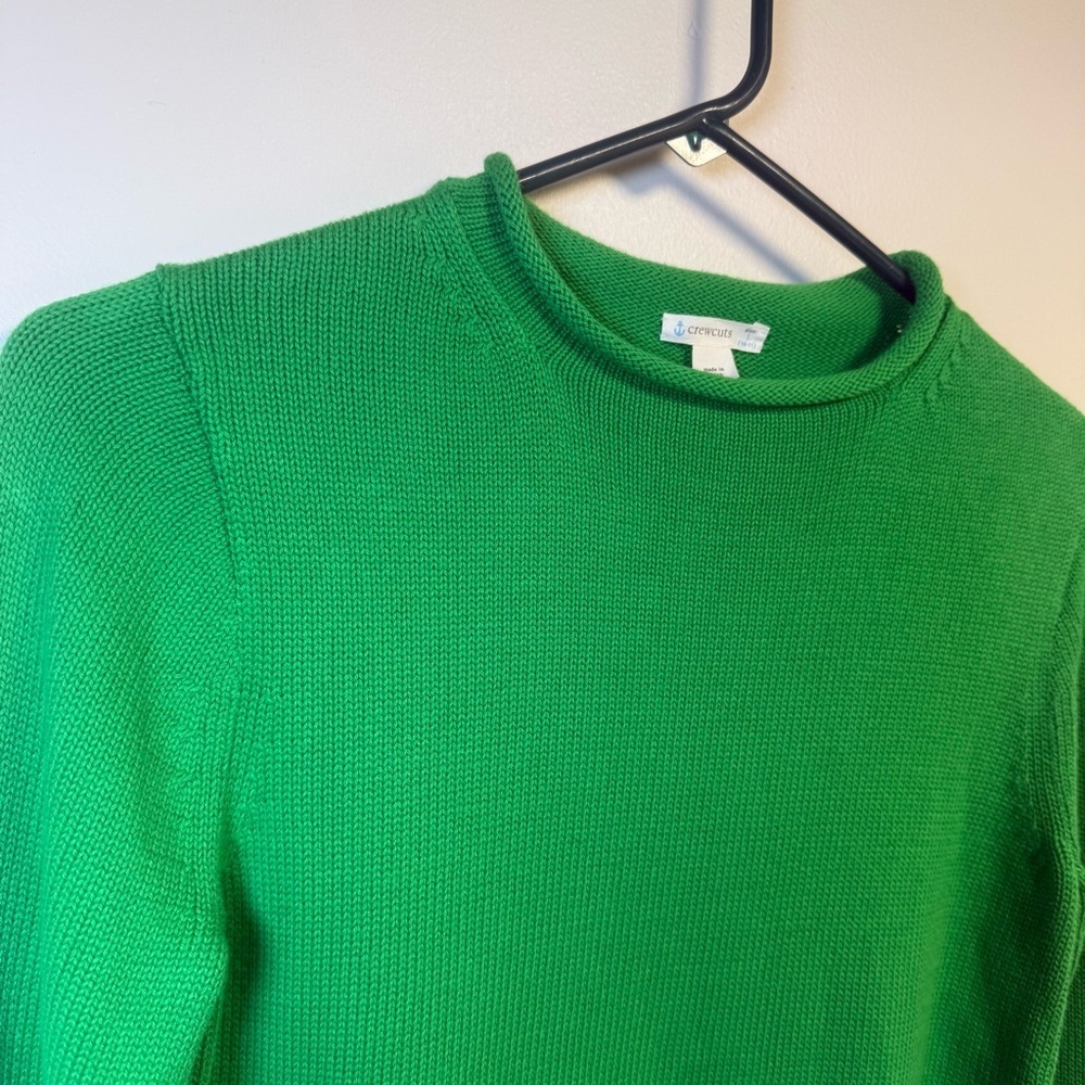 Crewcuts 100% Cotton Green Roll Neck Sweater Size 10-11 - Picture 3 of 7